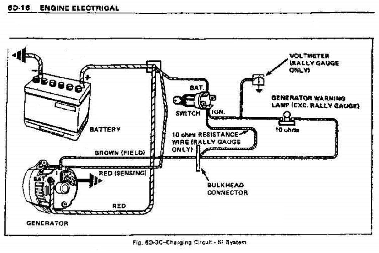 SW-EM GM Alternator Charging System gm alternator wiring diagram 